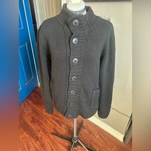 Women’s Gently Worn Black Knit Cardigan.